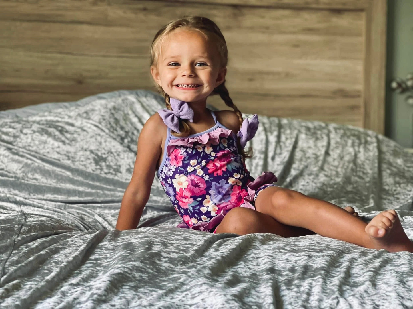 Tank Top Lounge Set | Purple Summer Flowers