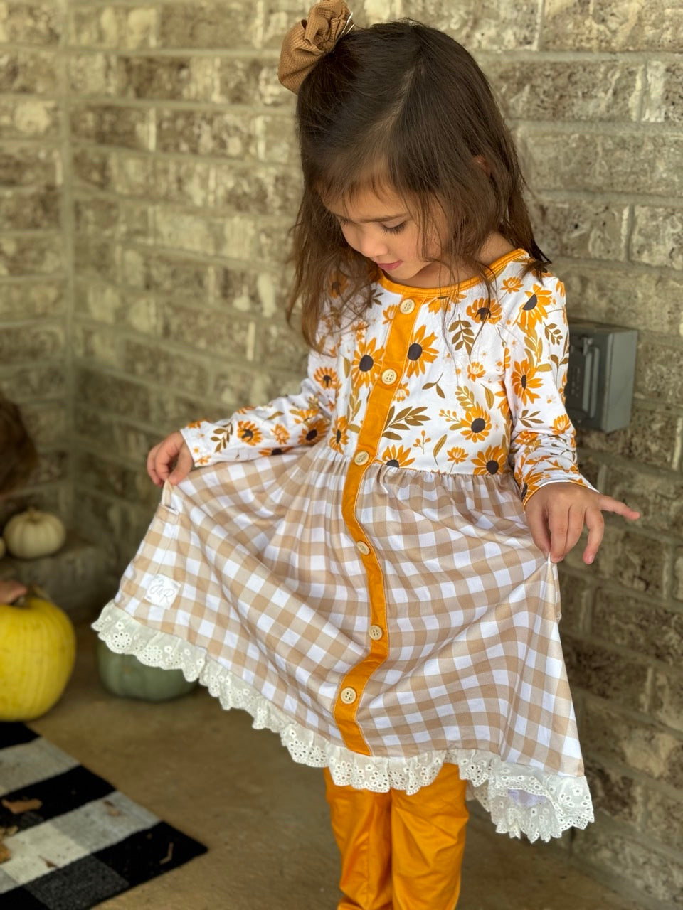Long Sleeve Lace Set | Sunflowers