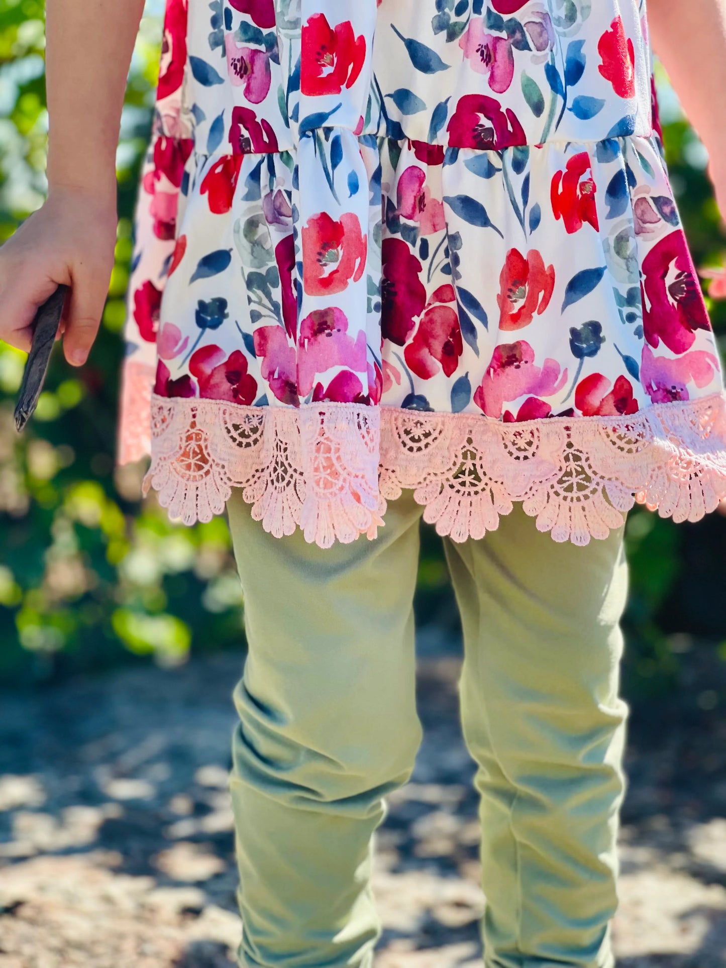 Tiered Peplum Set | Rose Bouquet
