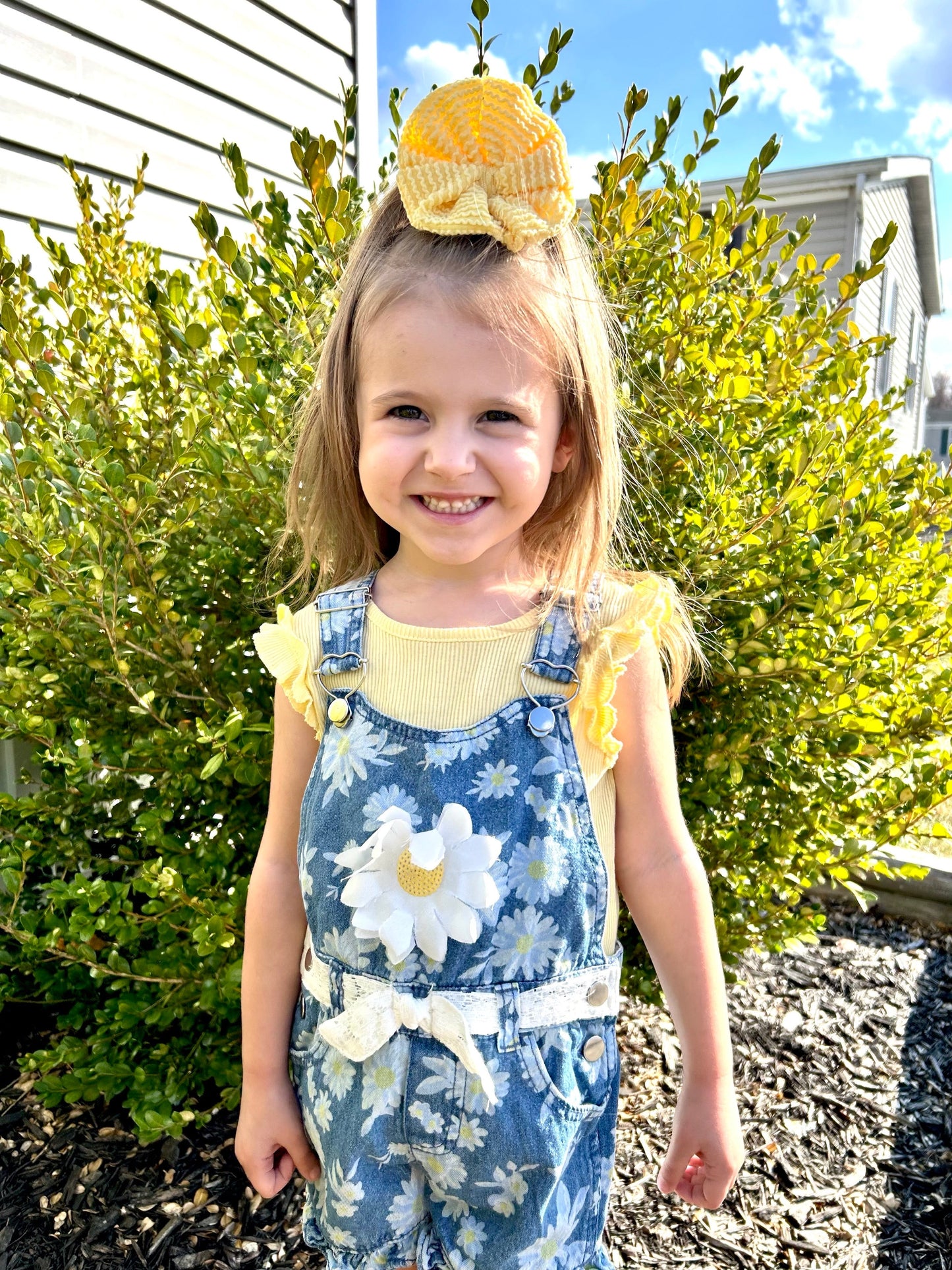 Urban Rib Knit Bow | Banana