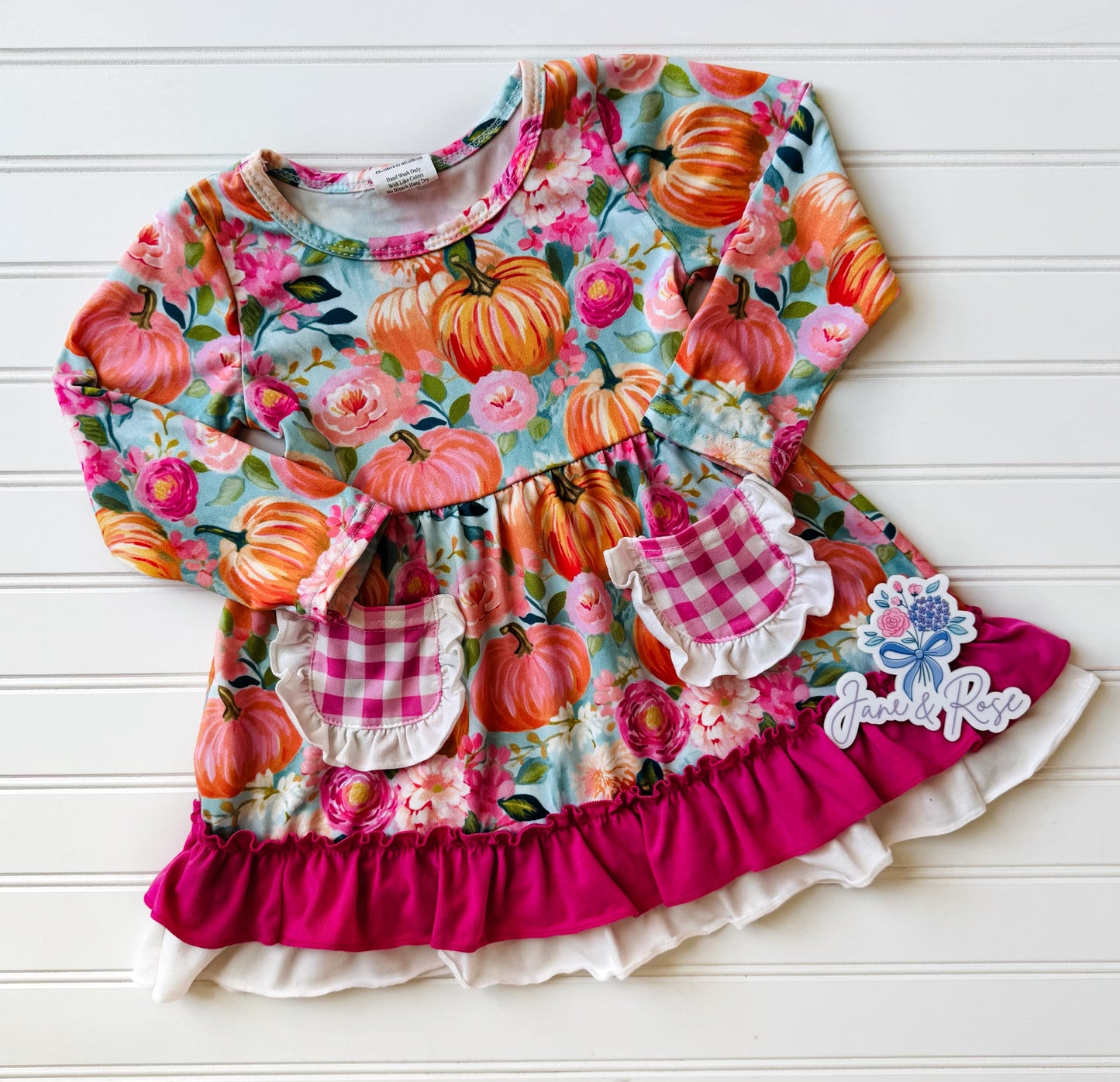 Long Sleeve Ruffle Fall House Dress | Pumpkin Farm