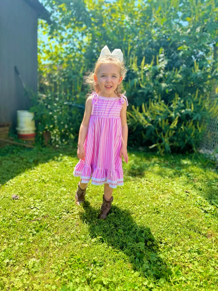 Ruffle Tie Strap Dress | Pretty Girl in Pink