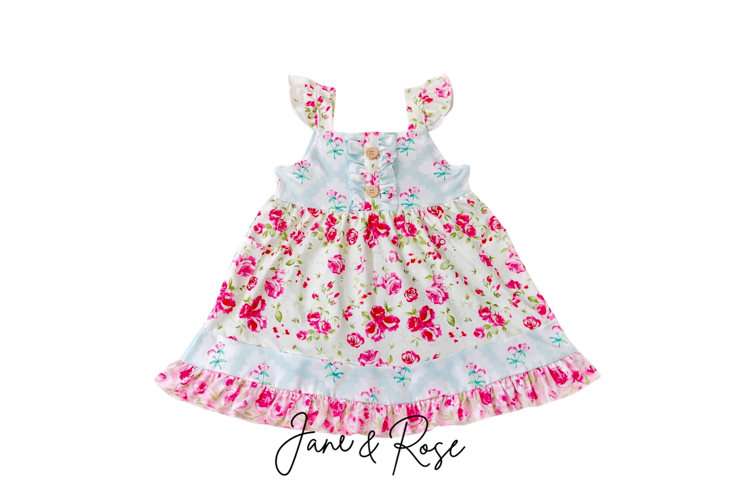 Flutter Sleeve Tank Dress | Spring Garden