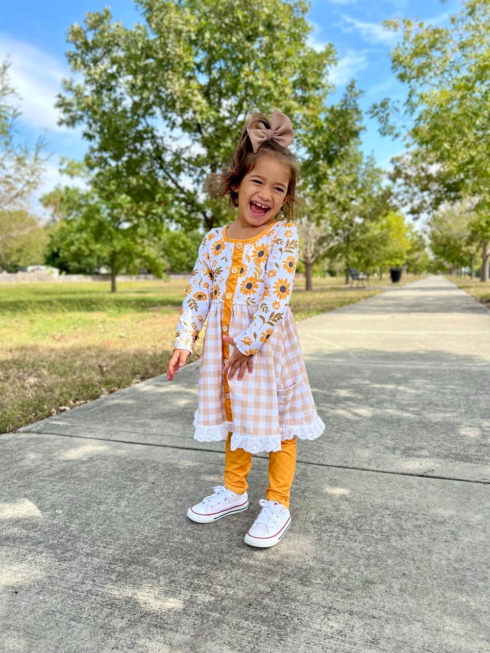 Long Sleeve Lace Set | Sunflowers