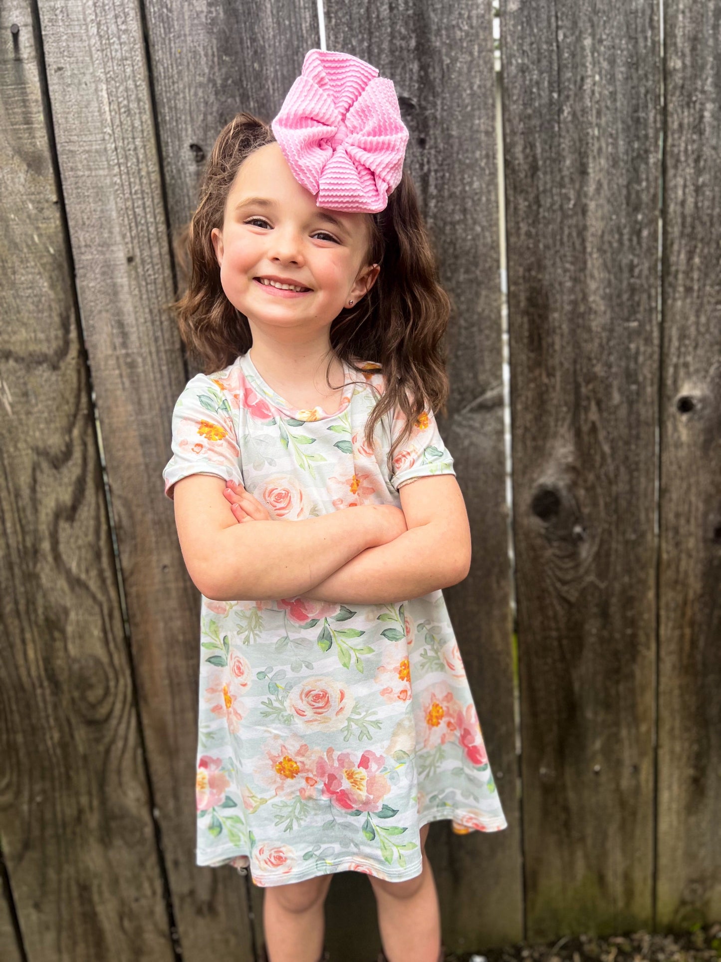 Urban Rib Knit Bow | Bubblegum
