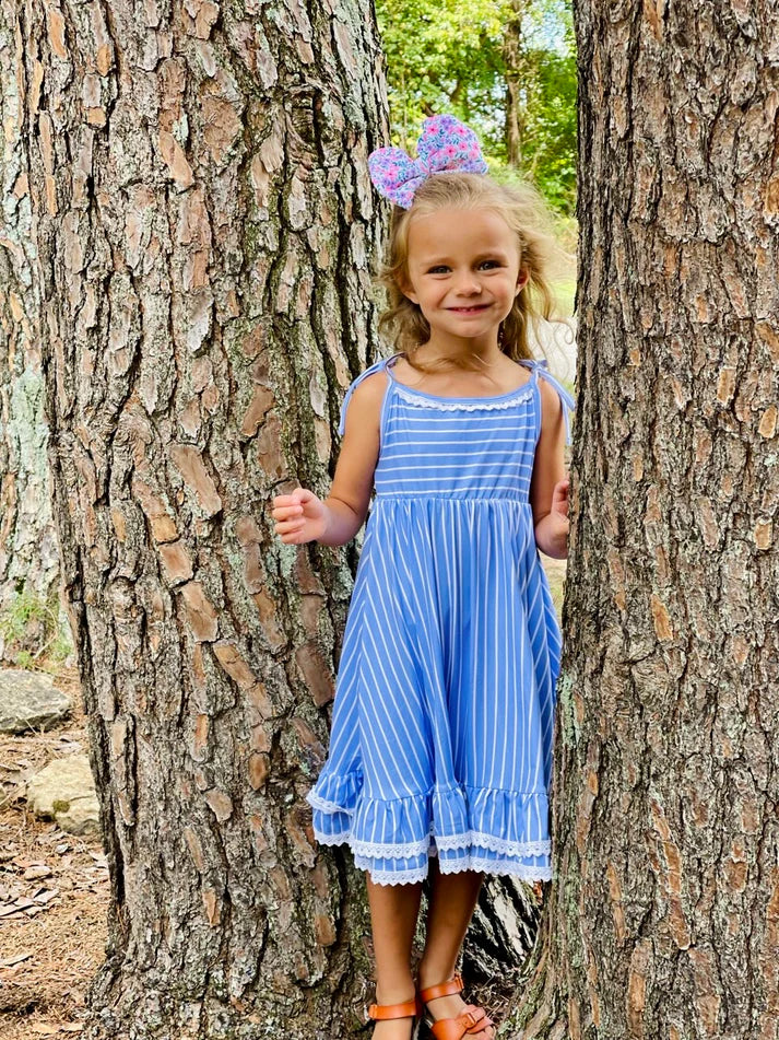 Ruffle Tie Strap Dress | Periwinkle Twinkle