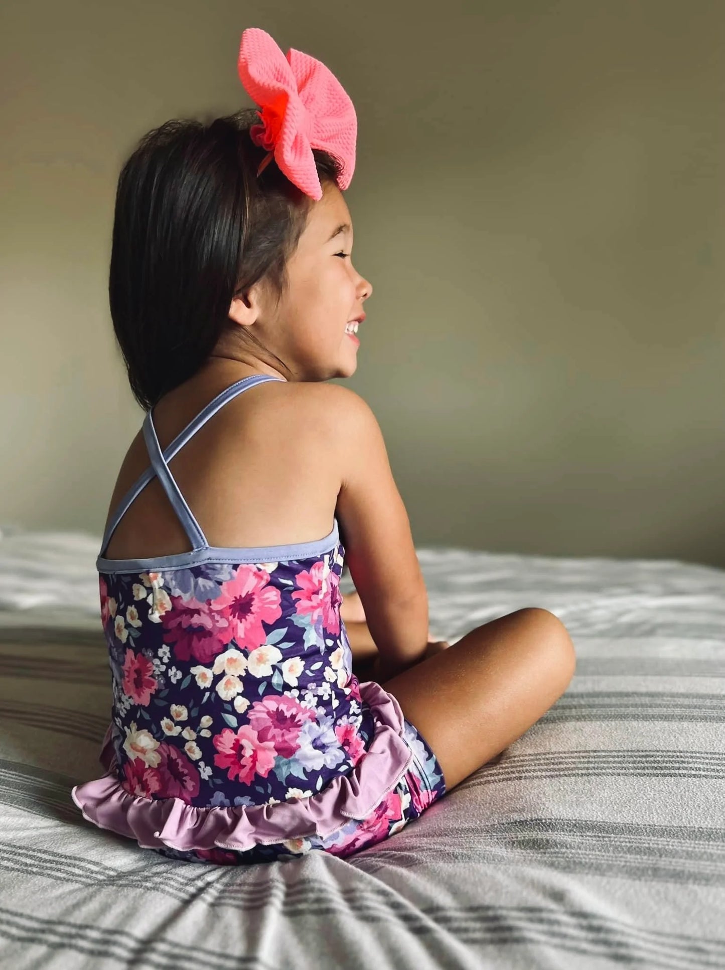 Tank Top Lounge Set | Purple Summer Flowers