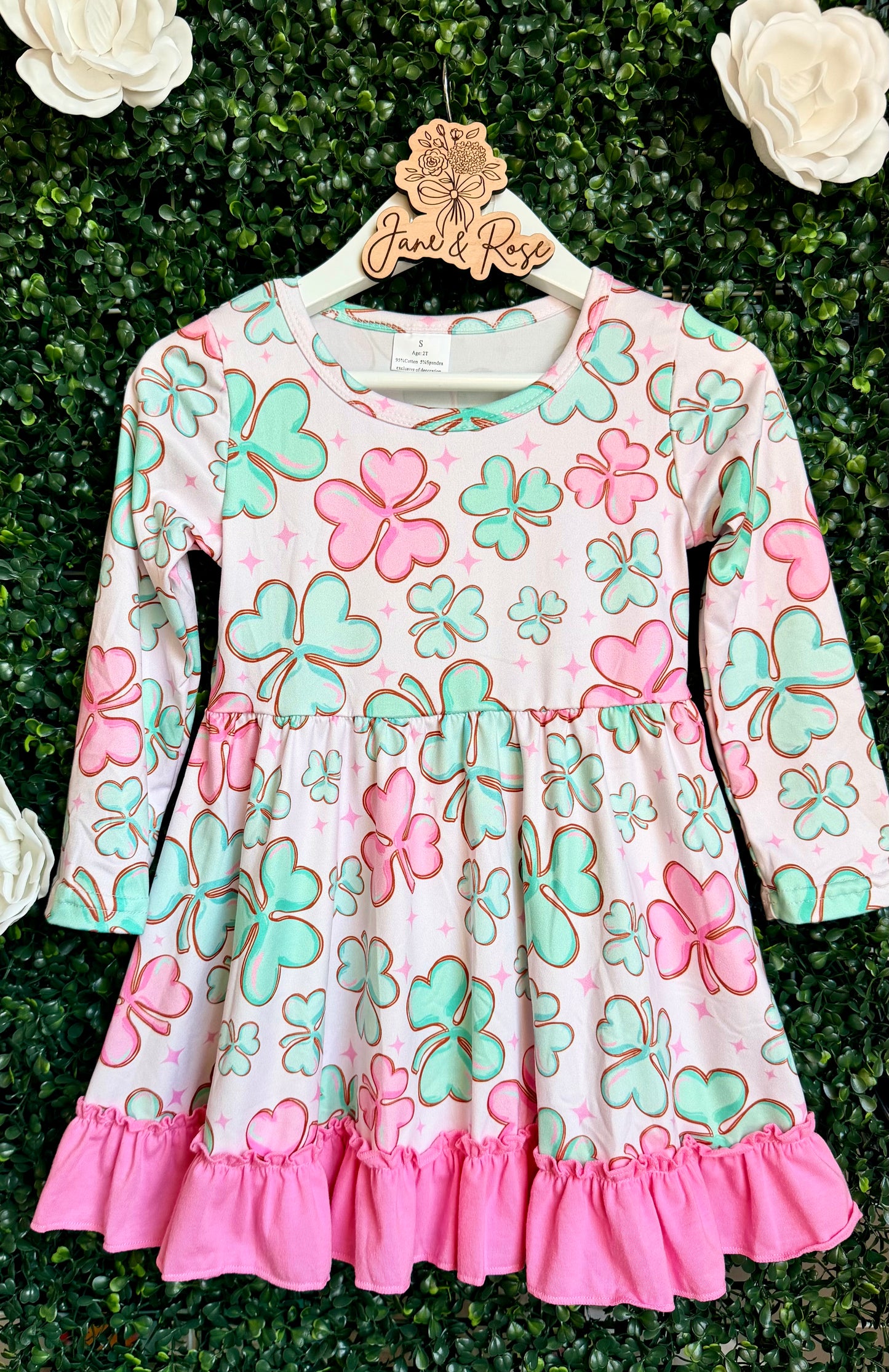 Long Sleeve Ruffle House Dress | Irish Luck