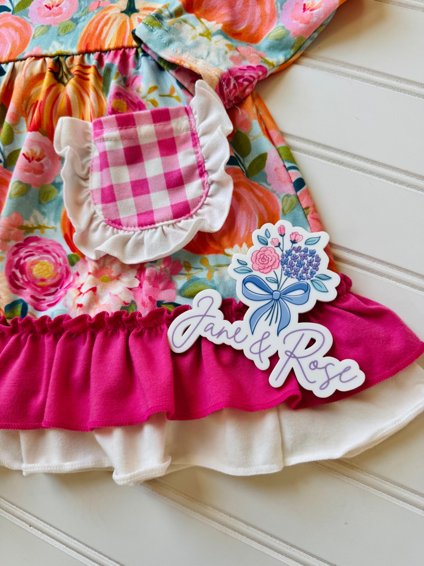 Long Sleeve Ruffle Fall House Dress | Pumpkin Farm