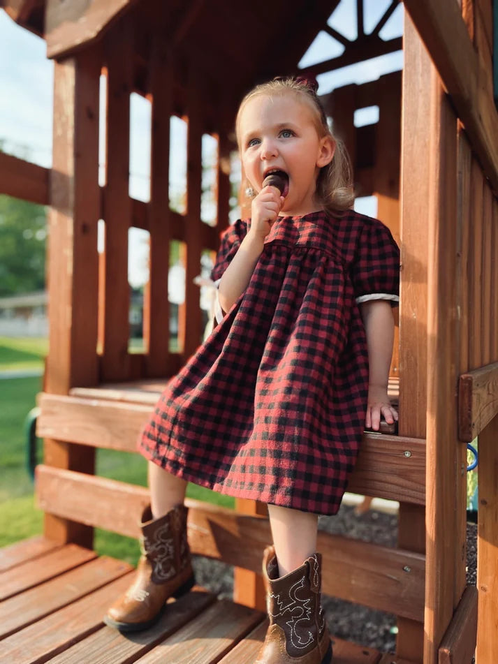 Flannel Plaid Babydoll Dress | Onyx & Wine