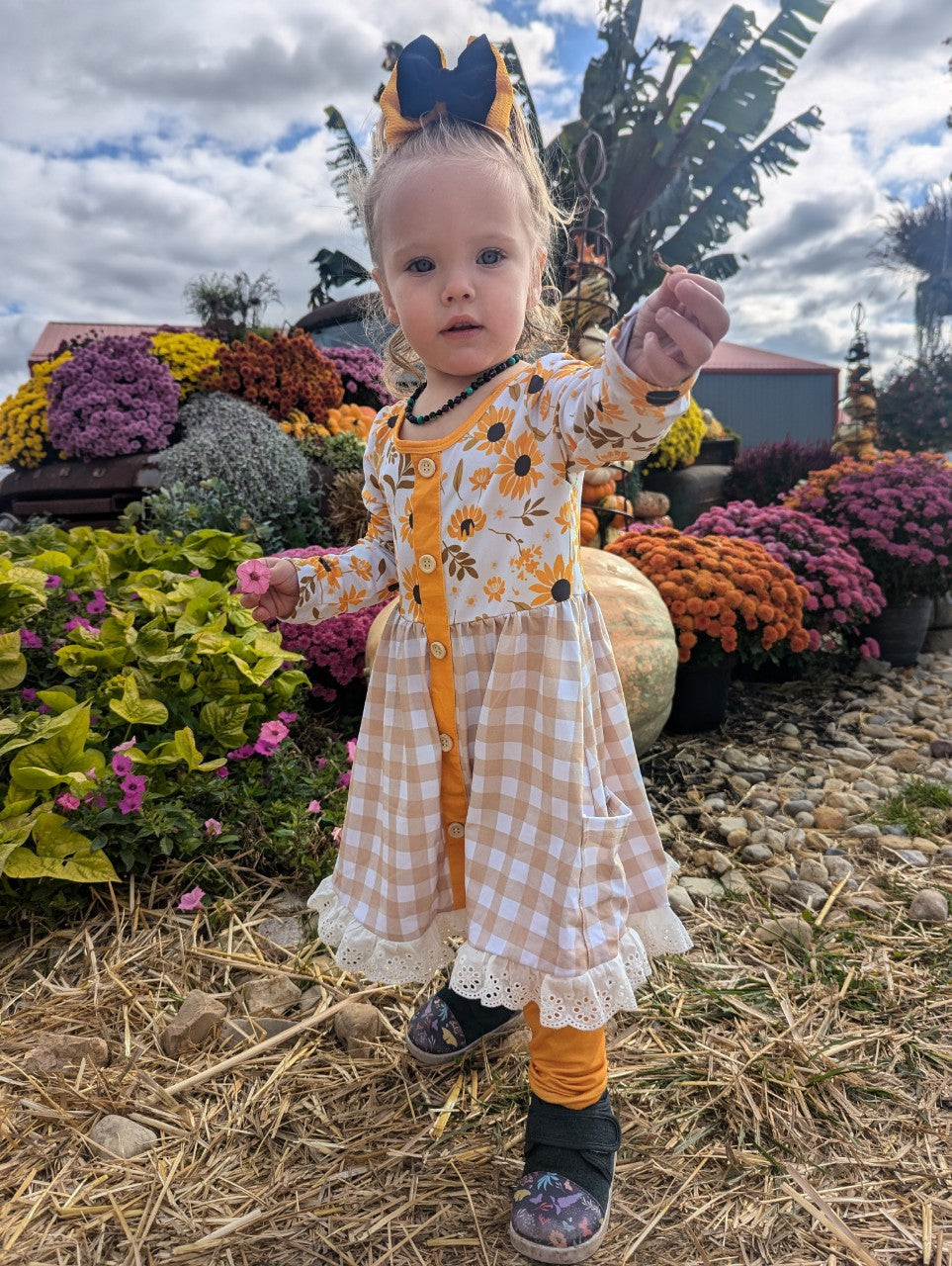 Long Sleeve Lace Set | Sunflowers