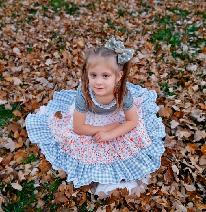 Tiered Mix Dress | Sage Garden