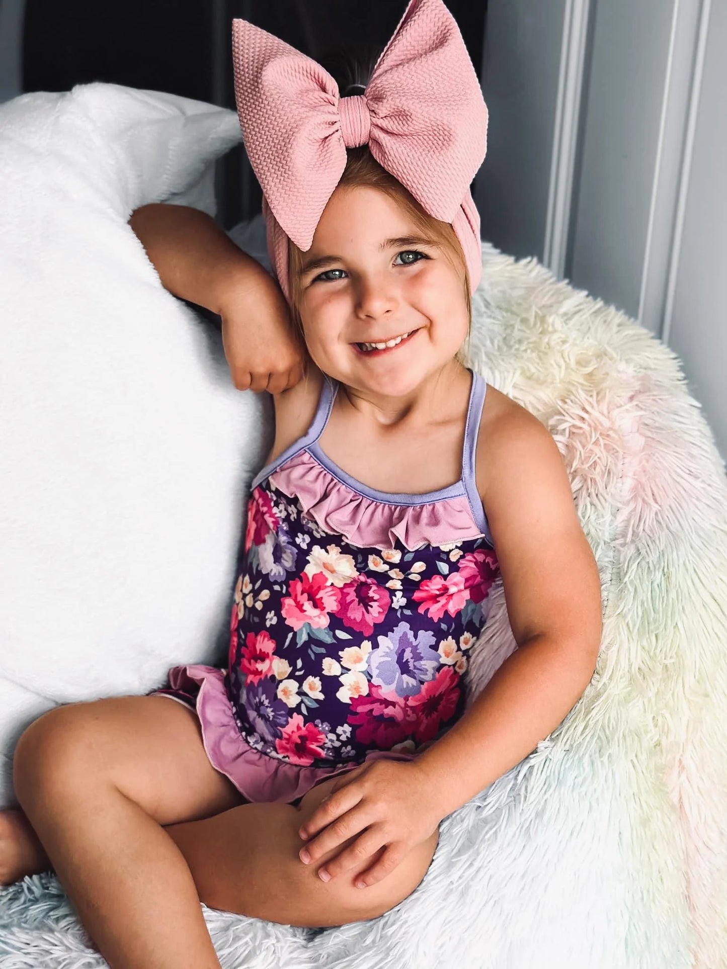 Tank Top Lounge Set | Purple Summer Flowers
