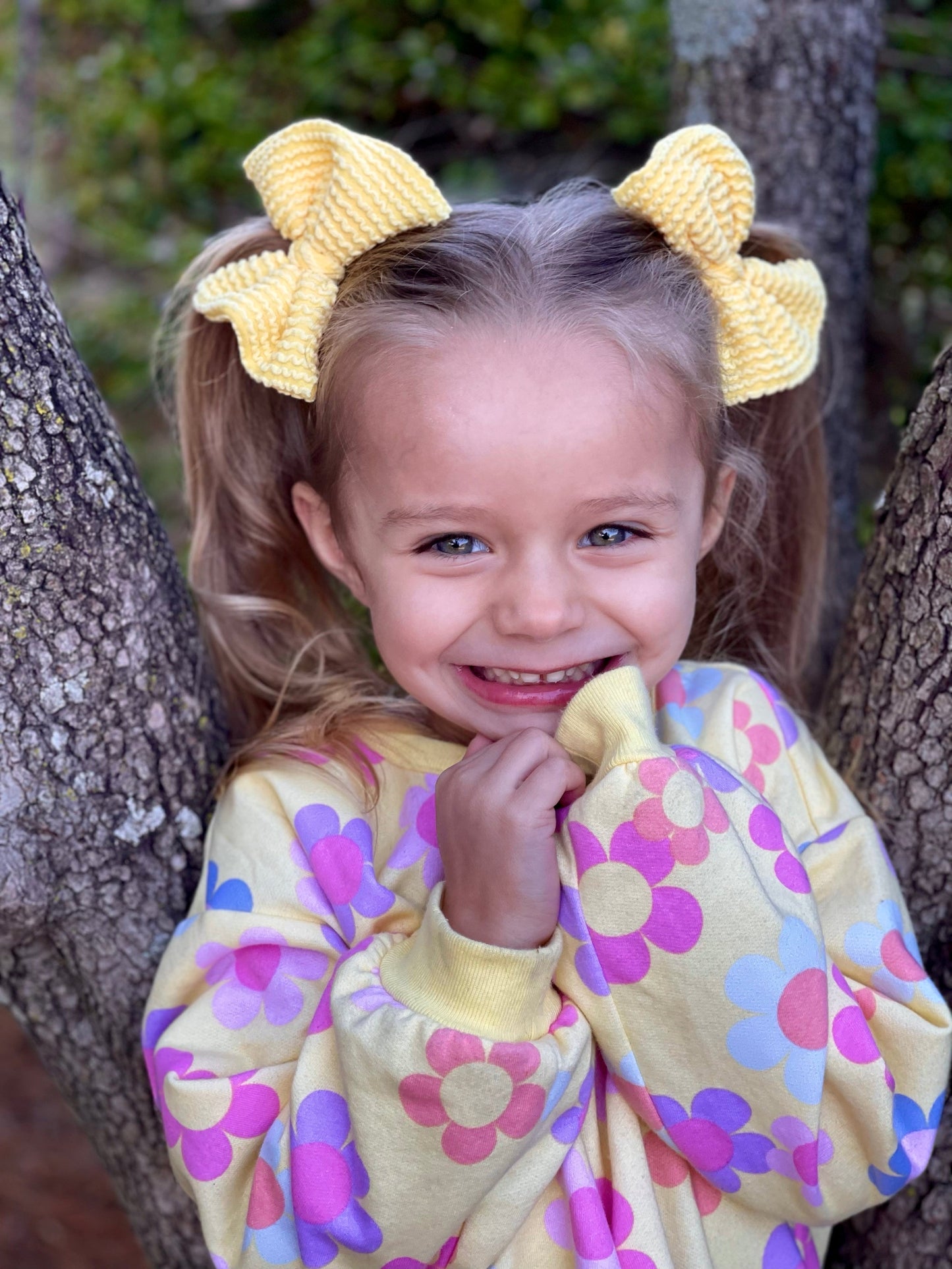 Urban Rib Knit Bow | Banana