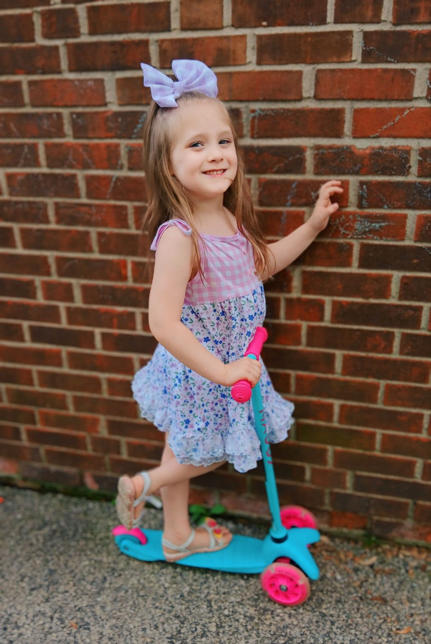 Lace Ruffle Tank Set | Orchid Floral