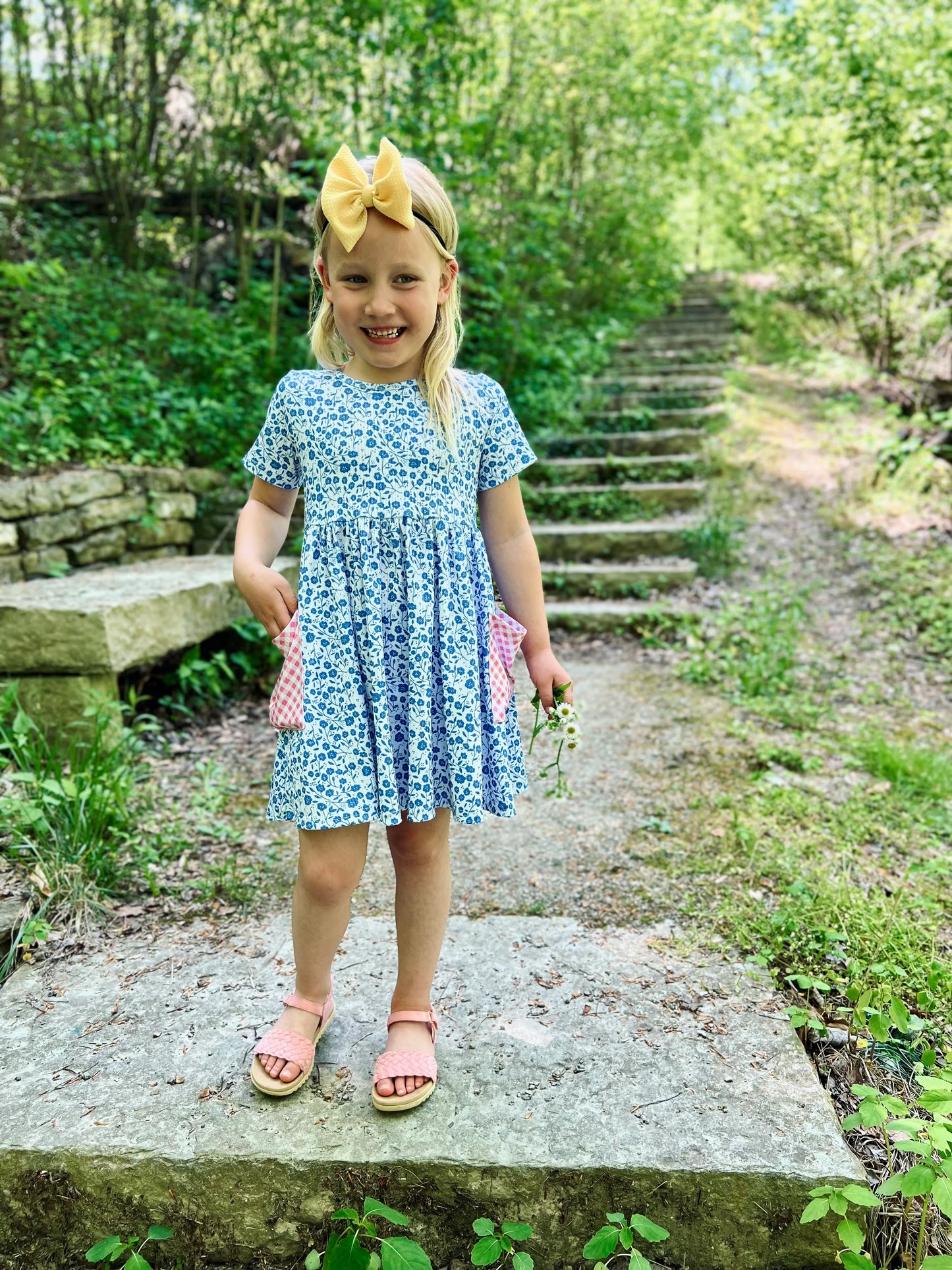 Rib Knit Floral Dress | Summer Blues