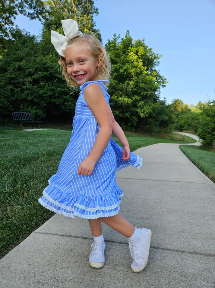Ruffle Tie Strap Dress | Periwinkle Twinkle