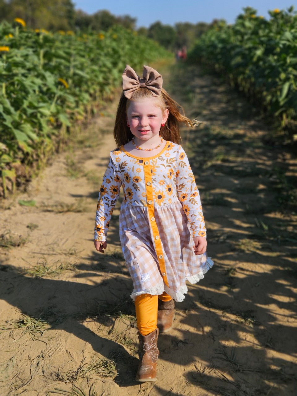 Long Sleeve Lace Set | Sunflowers