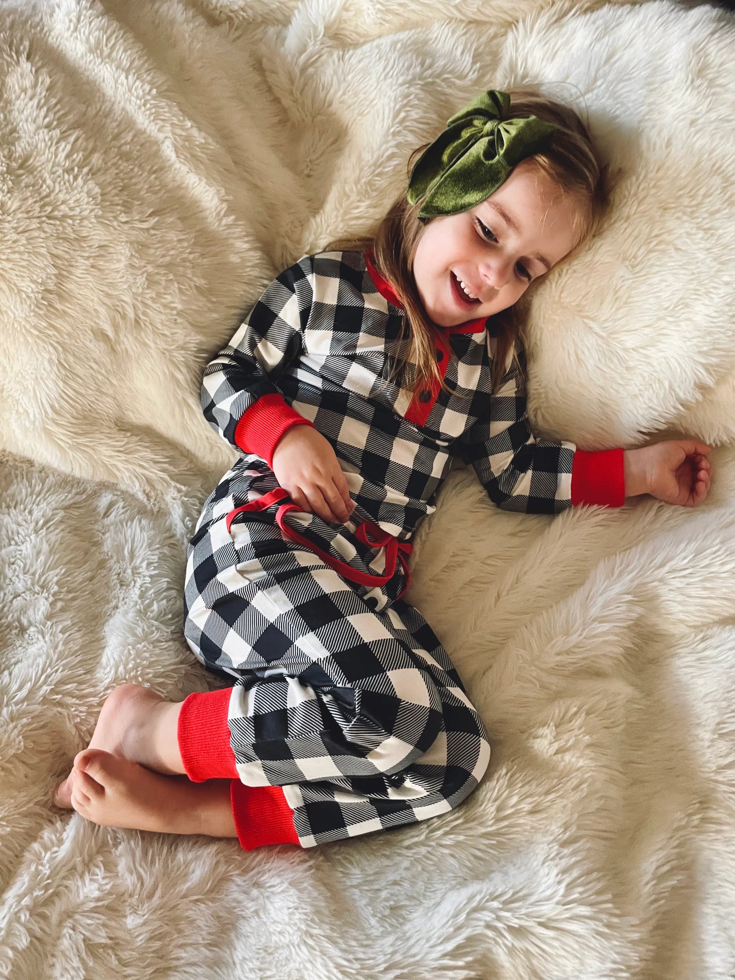 Long Sleeve 2 Piece Lounge Set | Buffalo Plaid
