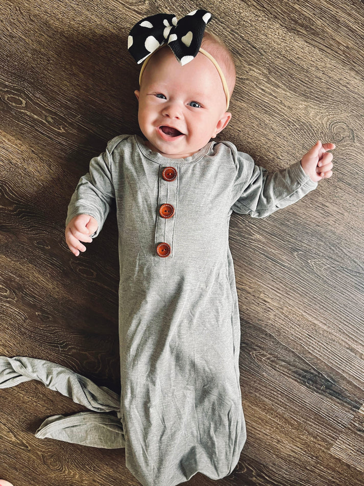 Bamboo Knotted Gown | Pebble
