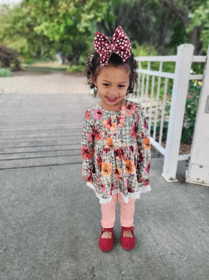 Long Sleeve Lace Set | Fall Rose