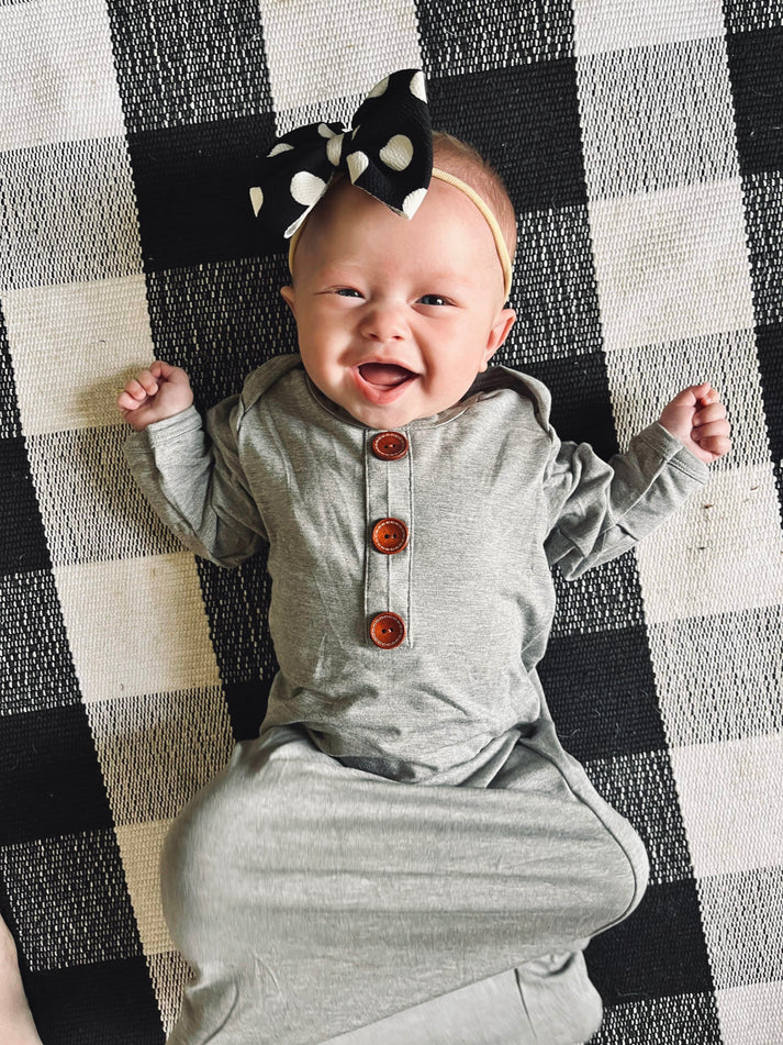 Bamboo Knotted Gown | Pebble