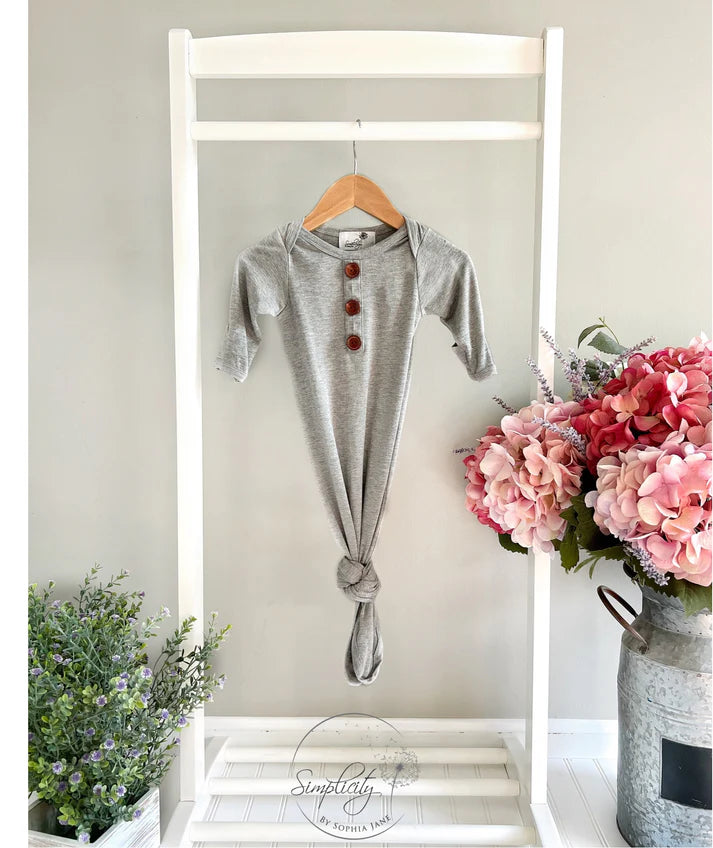 Bamboo Knotted Gown | Pebble