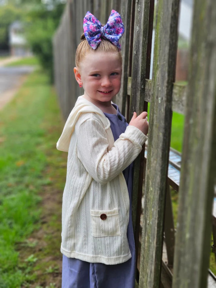 Hooded Button Cardigan | Vanilla Cream