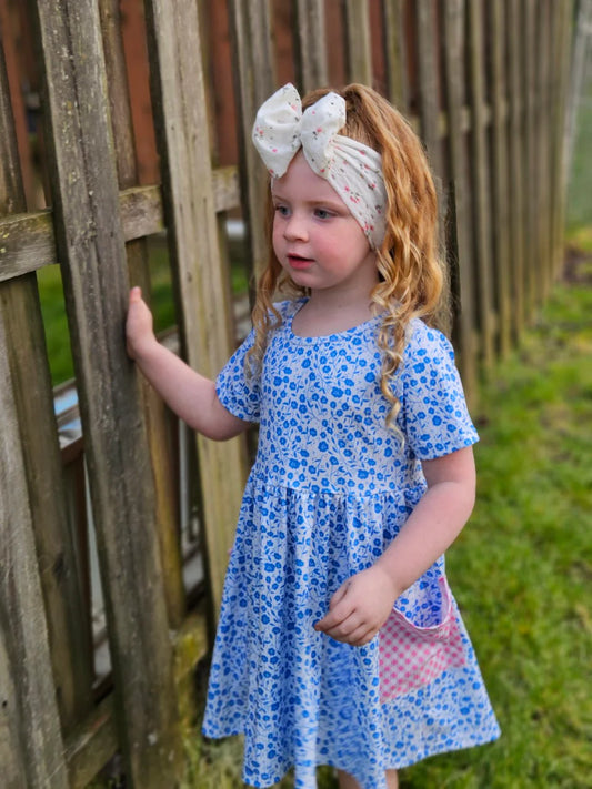 Rib Knit Floral Dress | Summer Blues