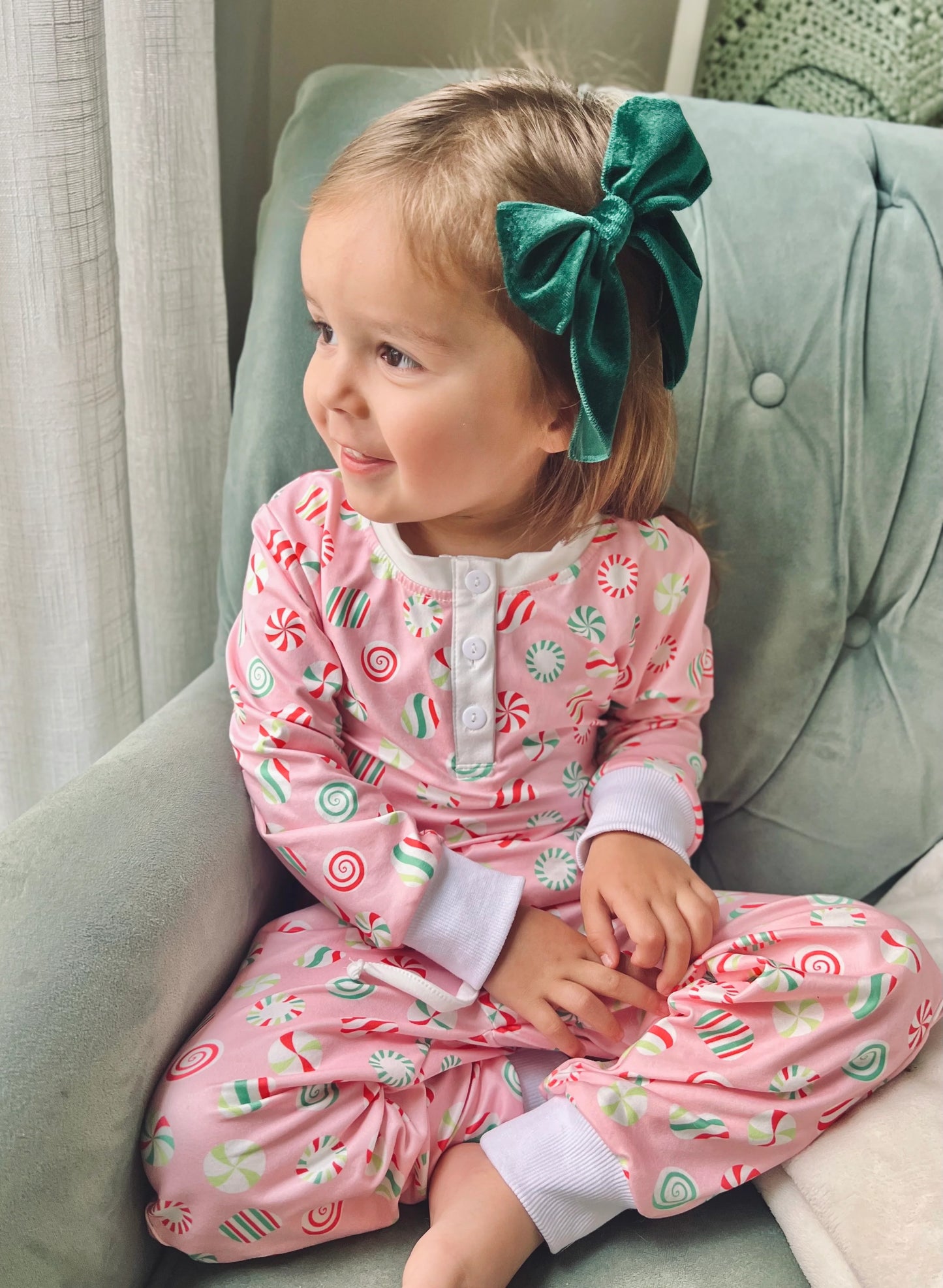 Long Sleeve 2 Piece Lounge Set | Pink Peppermint