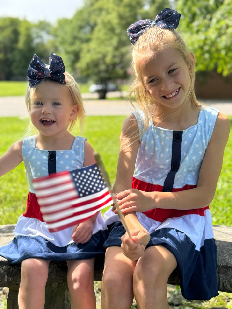 Patriotic Bow | Red, White, & Boom
