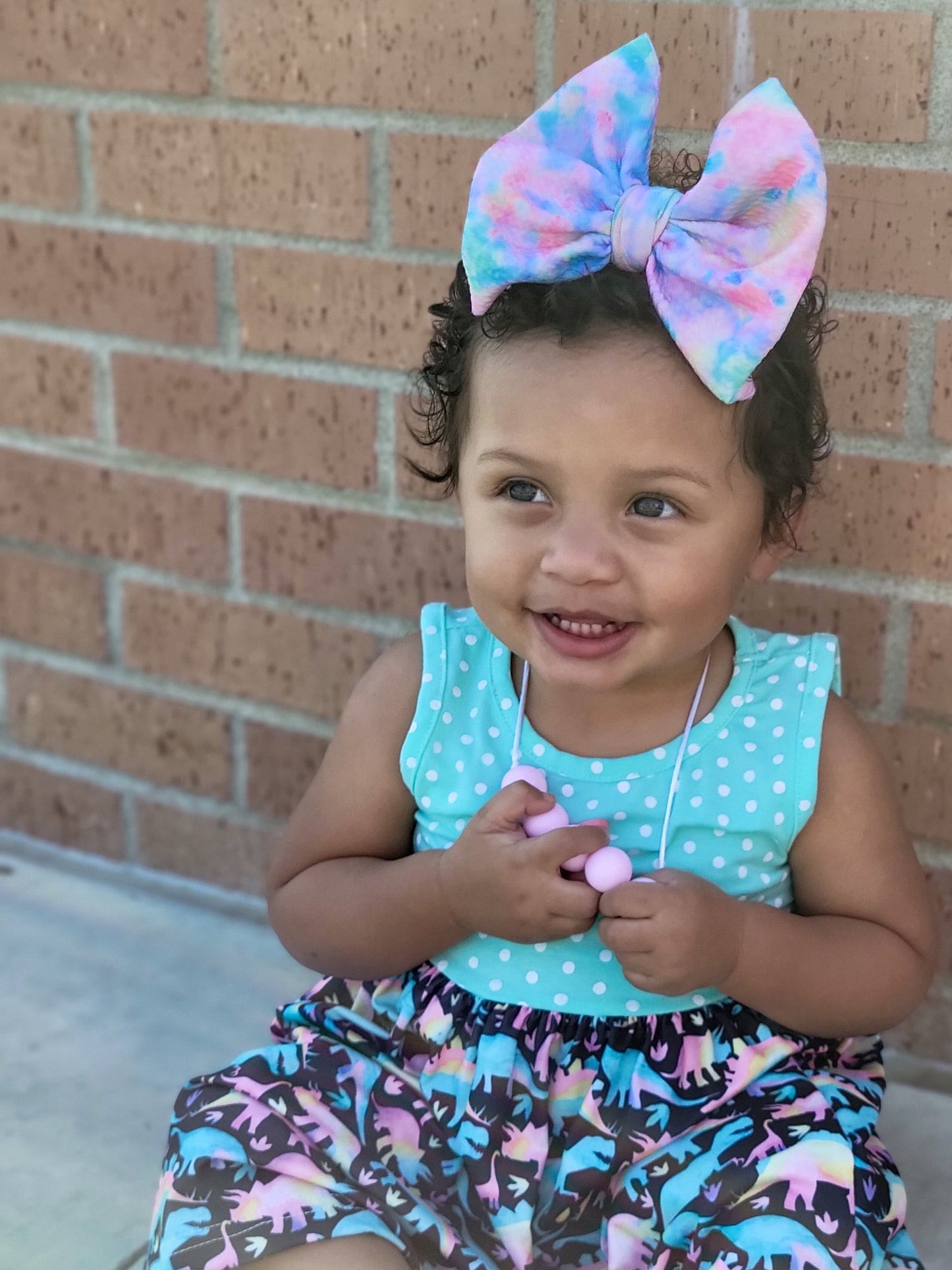 Tie Dye Bow | Rainbow Sherbet