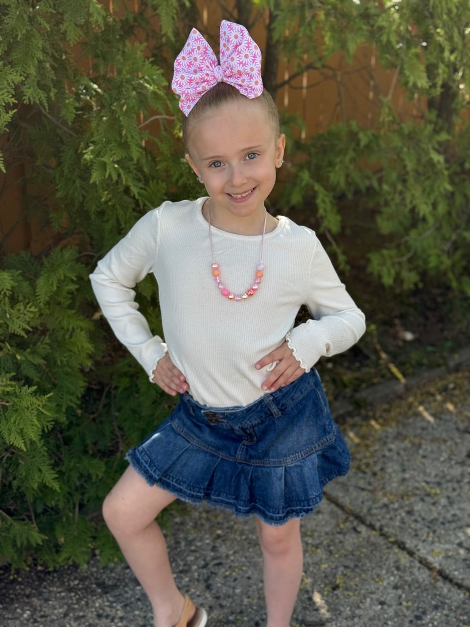 Print Bow | Crazy Daisy Melon