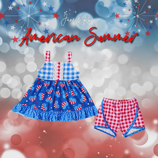 Lace Tank & Shorts Set | Heart of America