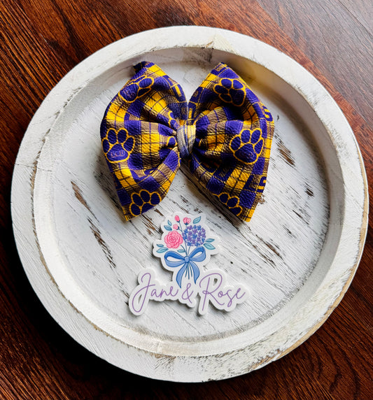 Football Bow | LSU