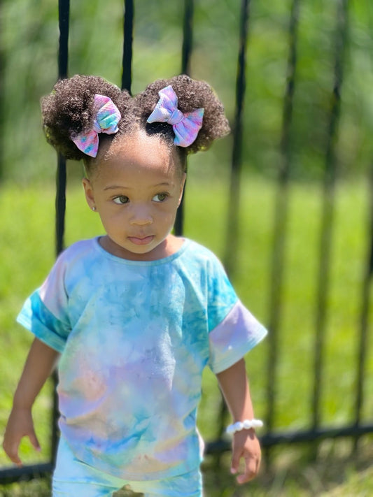 Tie Dye Bow | Rainbow Sherbet