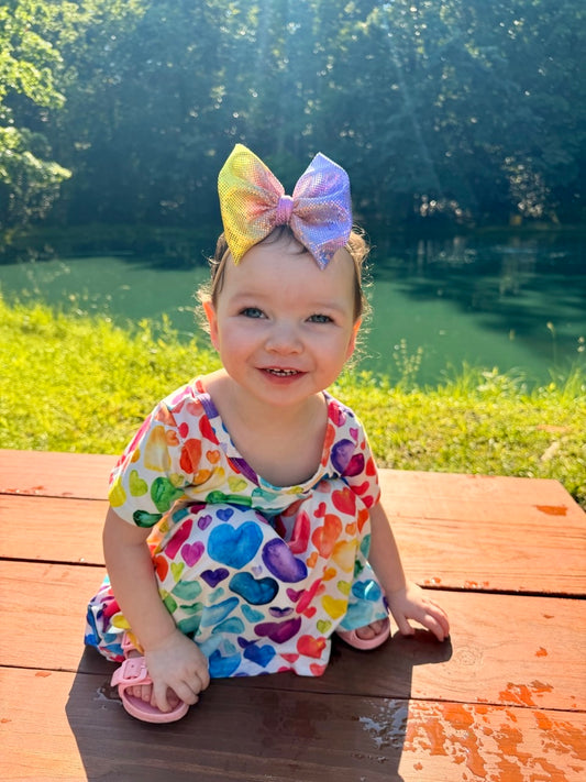 Shimmer Swim Bow | Berry Lemonade