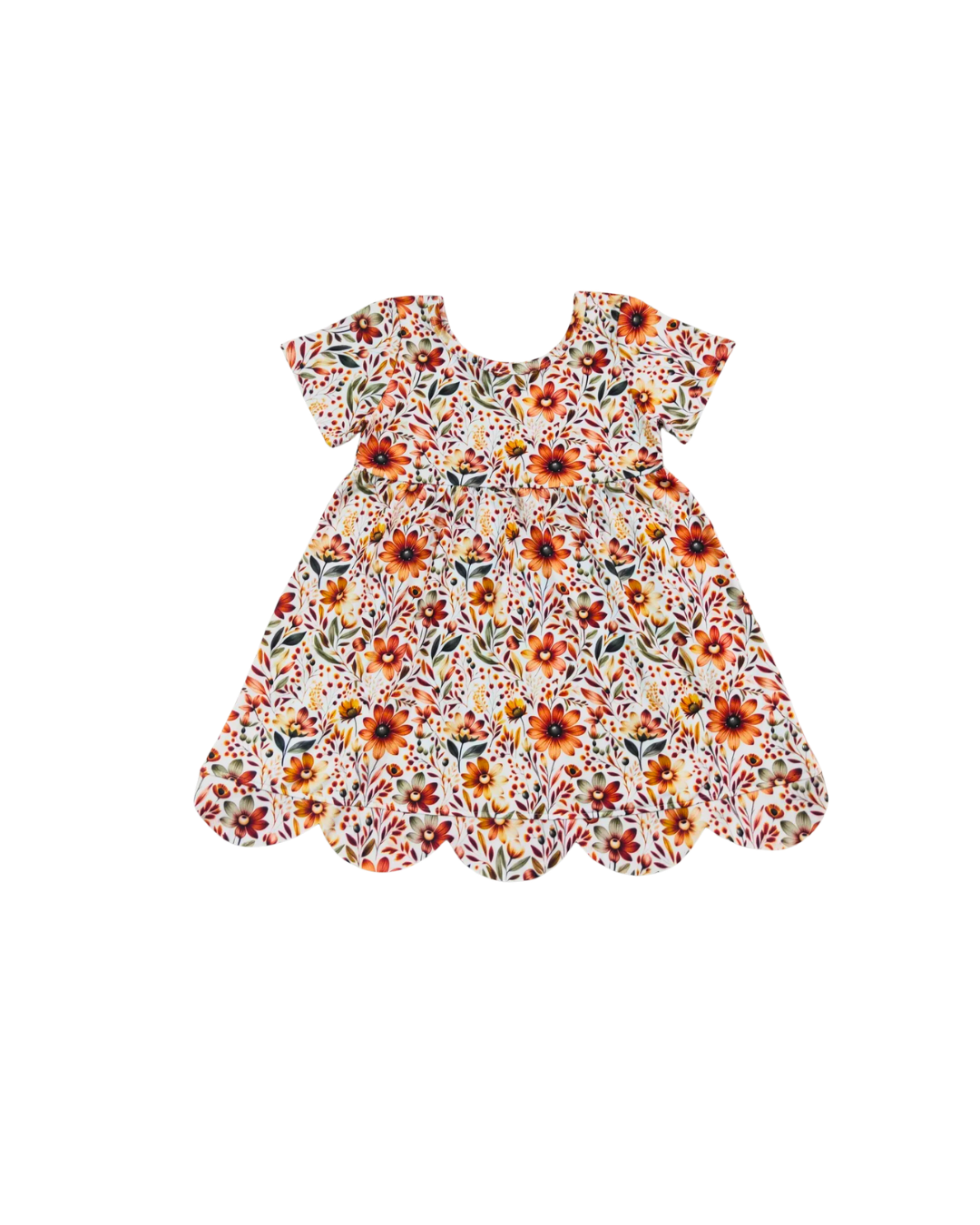 Scallop Floral Dress | C