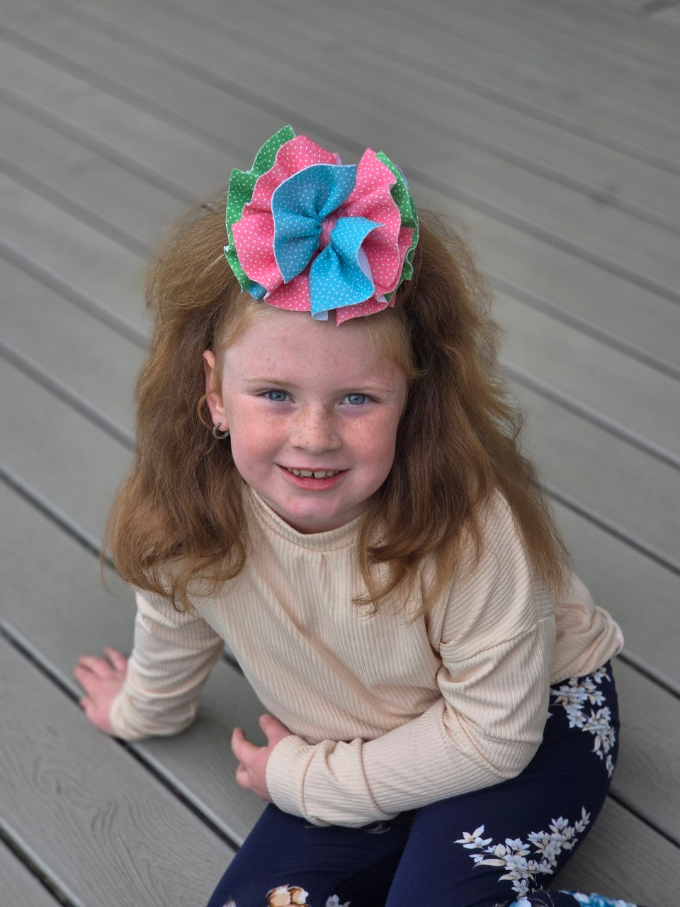 Frill Bow | Crazy Dots Mash Up