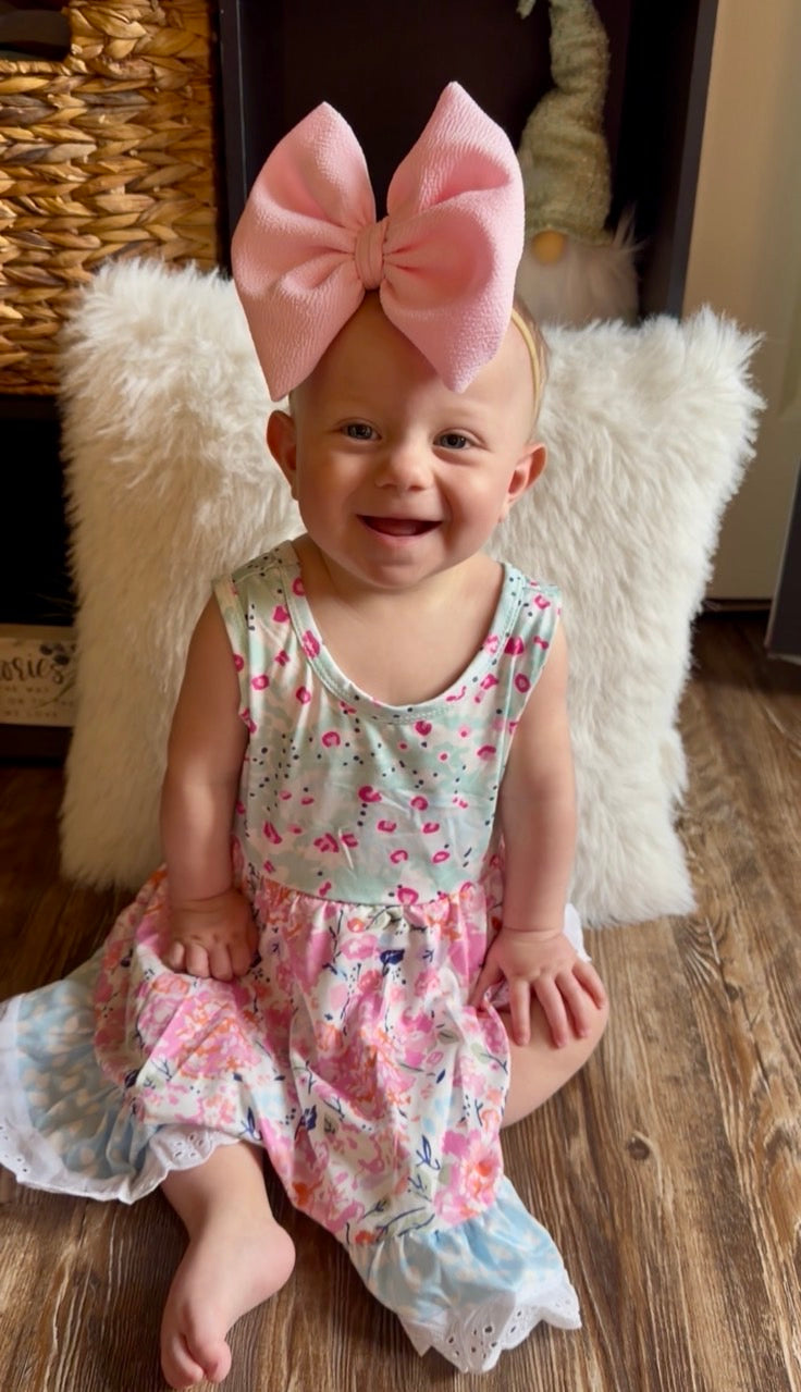 Solid Bow | Cotton Candy