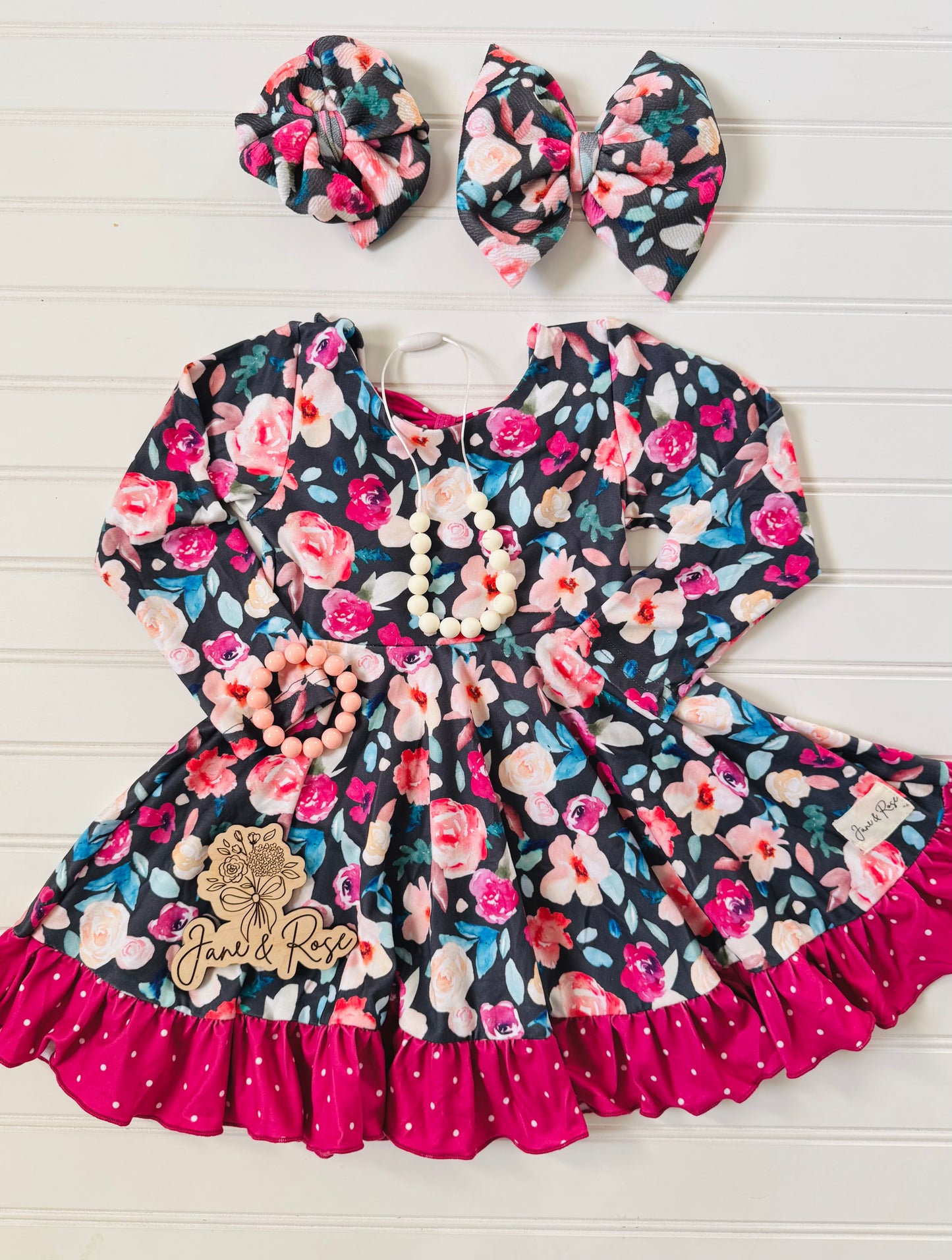 Long Sleeve Ruffle Dress | Lydia