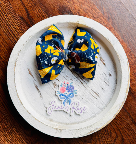 Football Bow | Michigan
