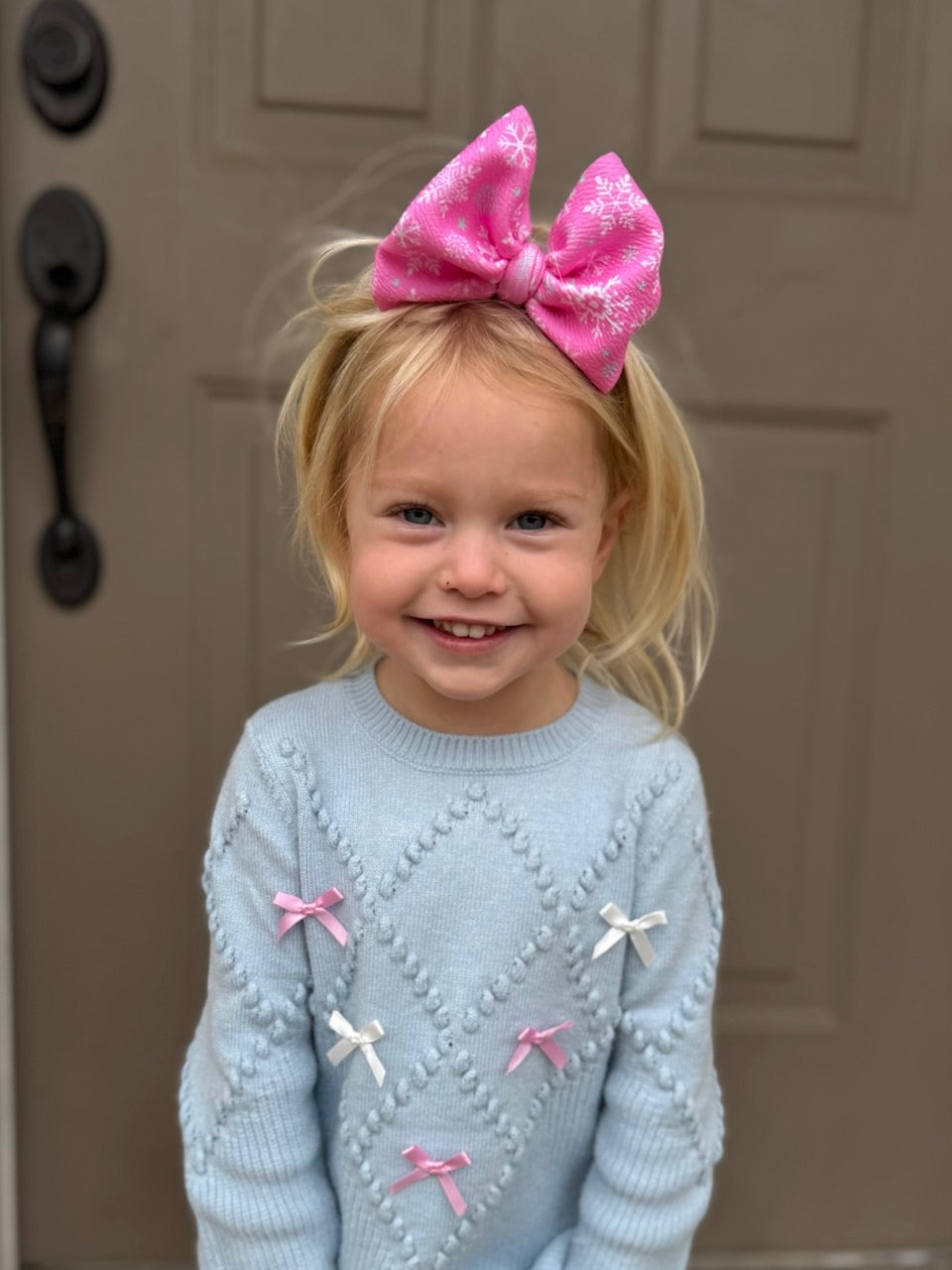 Winter Bow | Blush Blizzard