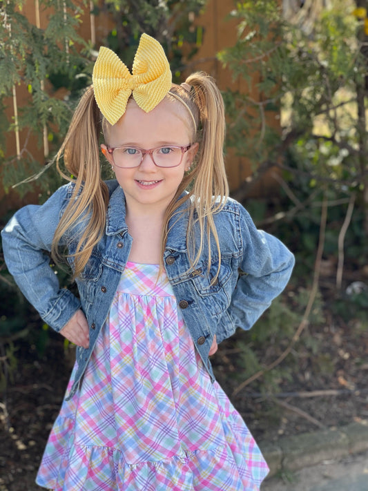 Urban Rib Knit Bow | Banana