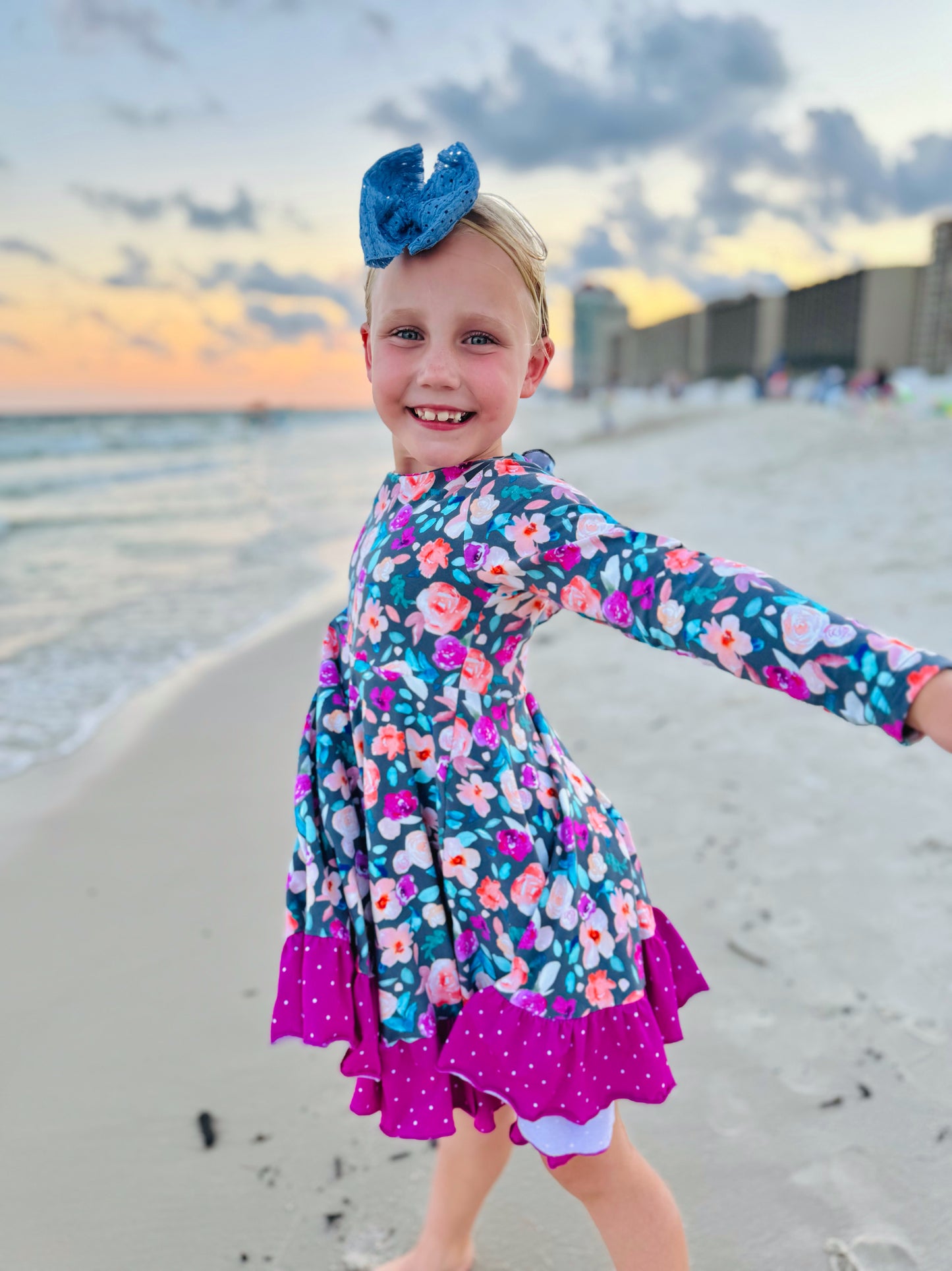 Long Sleeve Ruffle Dress | Lydia