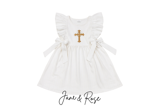 Embroidered Bow Tank Dress | He is Risen