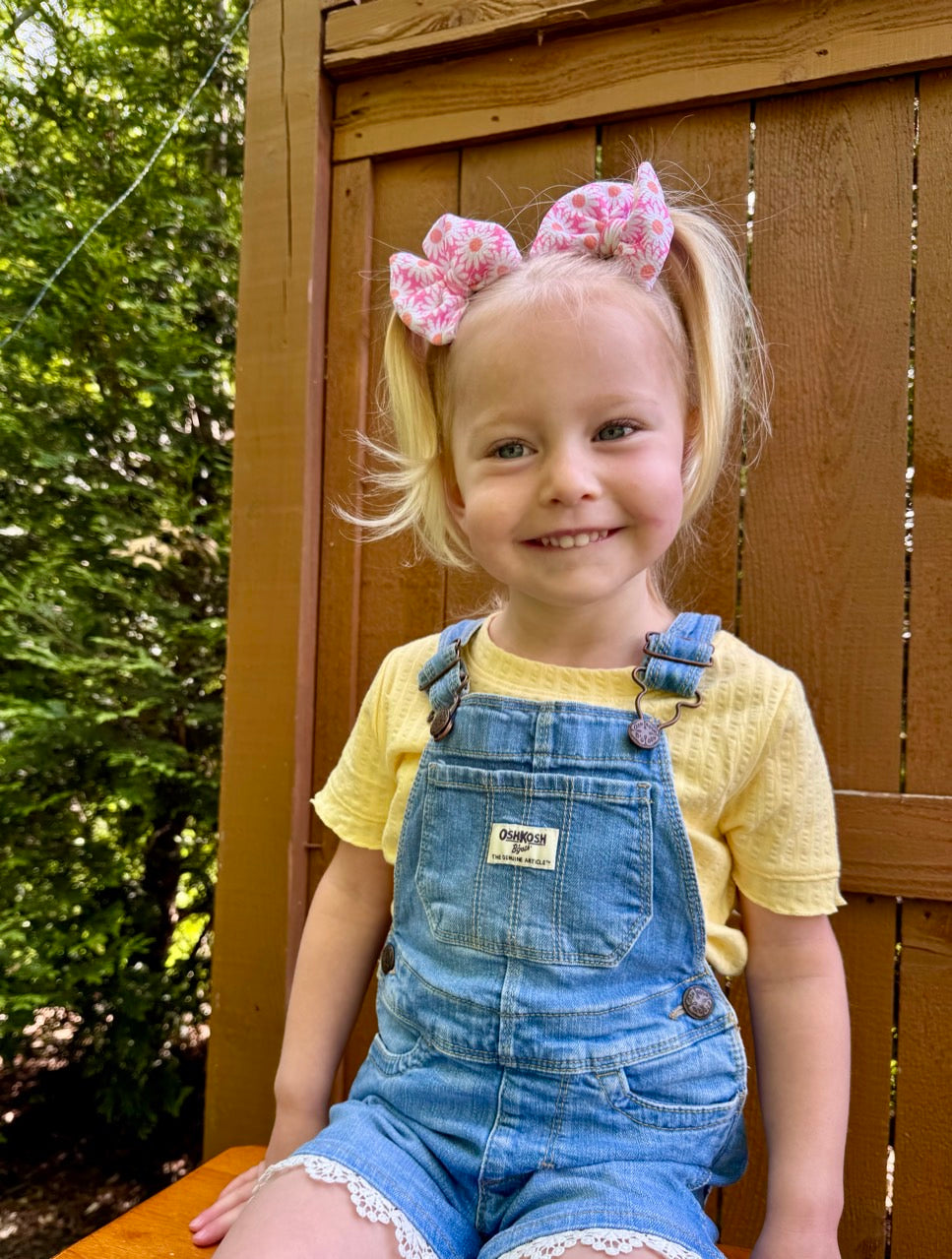 Ruffle Bow | Crazy Daisy Melon Mash Up
