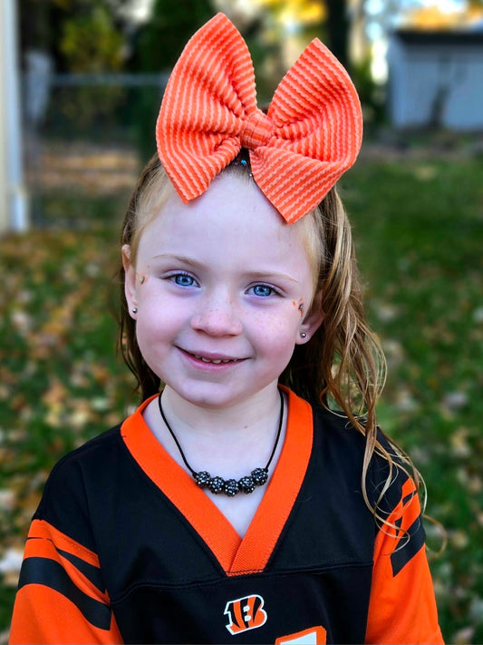 Urban Rib Knit Bow | Carrot