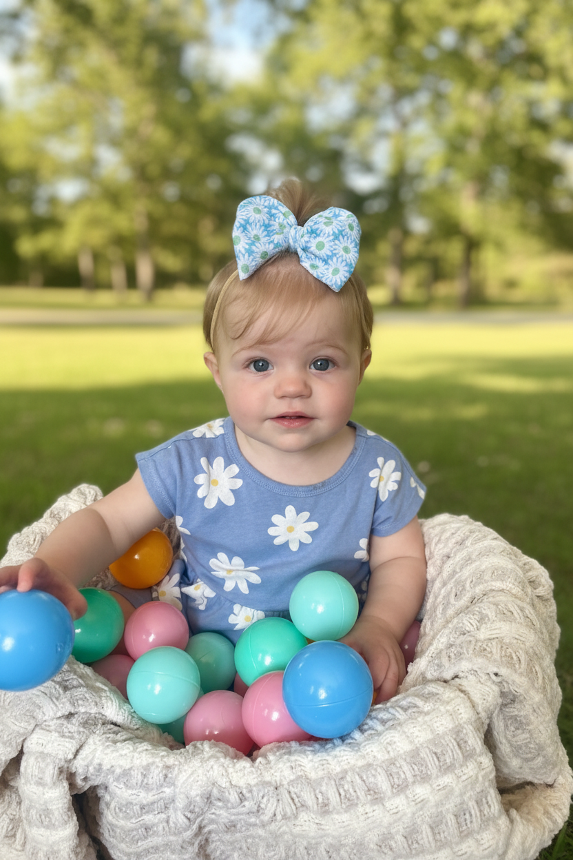 Print Bow | Crazy Daisy Frosted