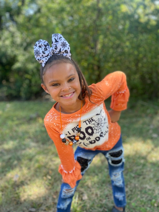Halloween Bow | Cobwebs